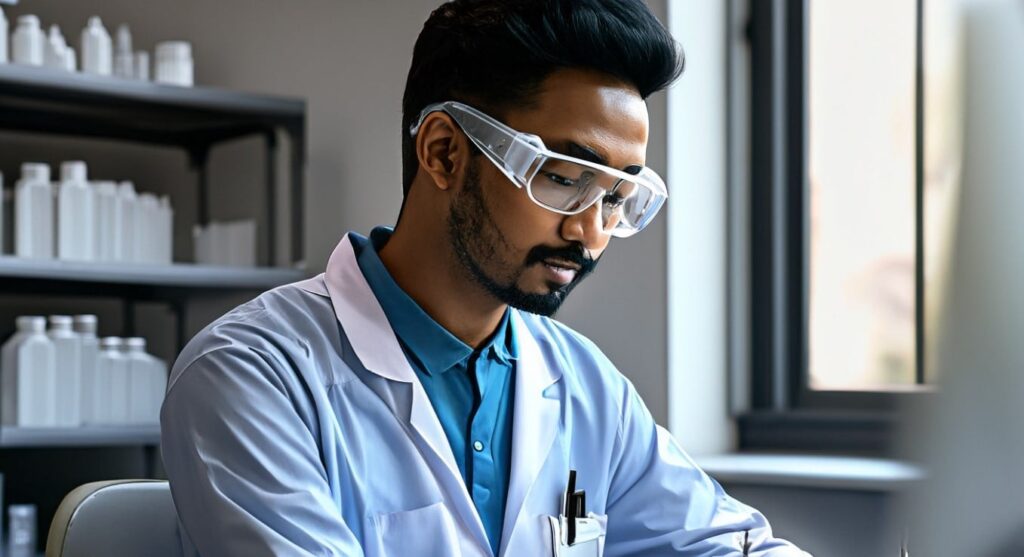 researcher studying SARMs vs. TRT